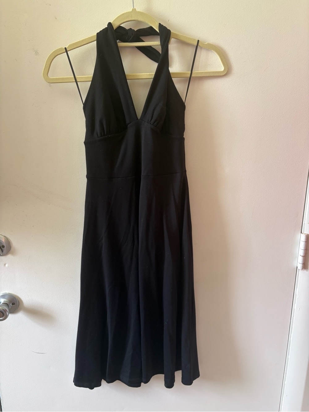 Susan Monaco Black Halter Fit & Flare Dress